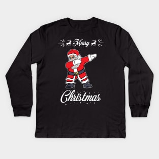 Dabbing Santa Kids Long Sleeve T-Shirt